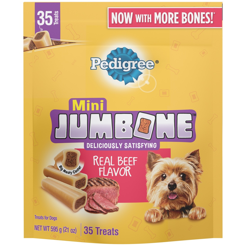Pedigree Mini Jumbone Dog Treats - 21 oz, 35 Count Image