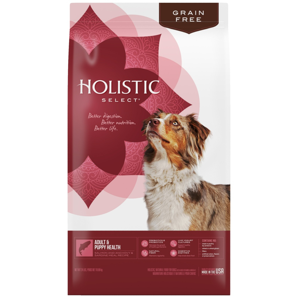 Holistic Select Natural Adult  Puppy Health Salmon, Anchovy, & Sardine Meal Recipe Dry Dog Food - 12 lb Bag Image