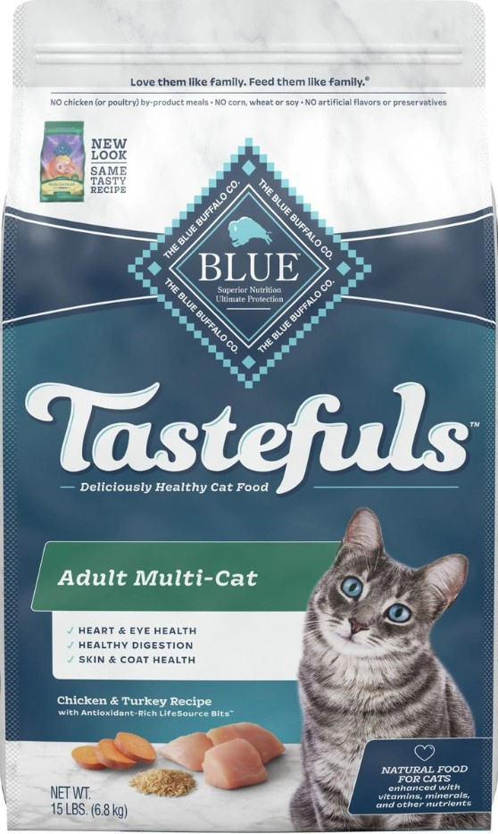 Blue Buffalo Tastefuls Adult Multi Cat Chicken Turkey Recipe Dry