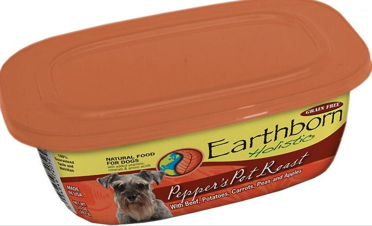 Earthborn Holistic Pepper's Pot Roast Gourmet Dinners Grain Free Moist Dog Food Tubs - 8 oz, case of 8 Image