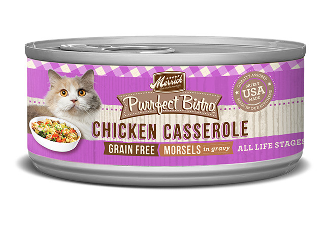 Merrick Purrfect Bistro Chicken Casserole Grain Free Canned Cat Food - 5.5 oz, case of 24 Image