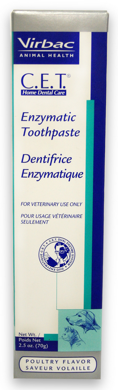 Virbac C.E.T. Enzymatic Pet Toothpaste Poultry Flavor for Dogs & Cats - 70 gram bottle Image