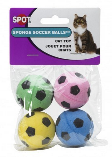 Ethical Pet SPOT Sponge Soccer Balls Cat toy - 4-Pack Image