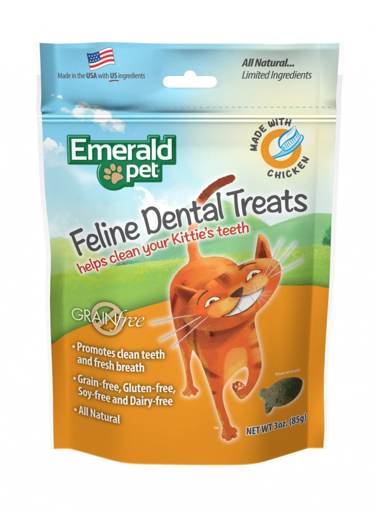 Emerald Pet Dental Treats Chicken Flavor for Cats - 3 oz Image