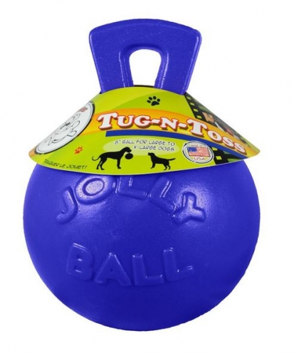 Jolly Pets Tug n Toss Ball Dog toy - Blue 10 Inch Image