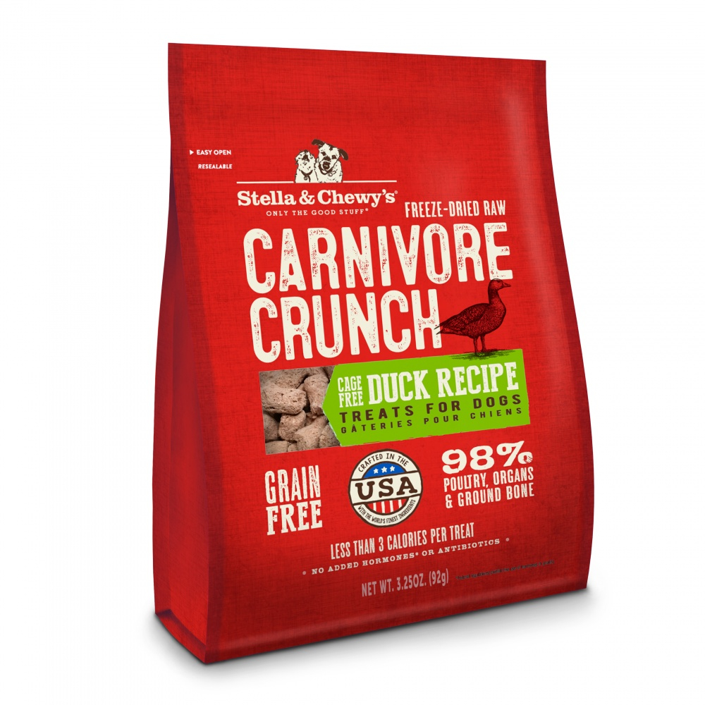 Stella  Chewy's Carnivore Crunch Grain Free Duck Recipe Freeze Dried Raw Dog Treats - 3.25 oz Image