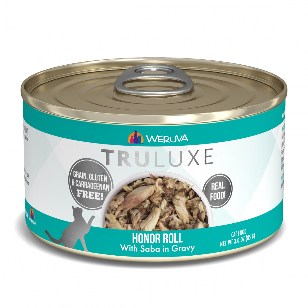 Weruva TRULUXE Honor Roll with Saba in Gravy Canned Cat Food - 3 oz, case of 24 Image