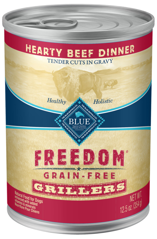Blue Buffalo Freedom Grain Free Grillers Hearty Beef Dinner Canned Dog Food - 12.5 oz, case of 12 Image