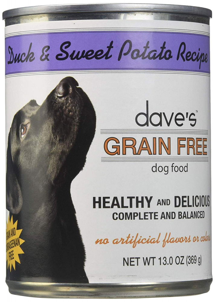 Dave's Grain Free Duck  Sweet Potato Canned Dog Food - 13 oz, case of 12 Image