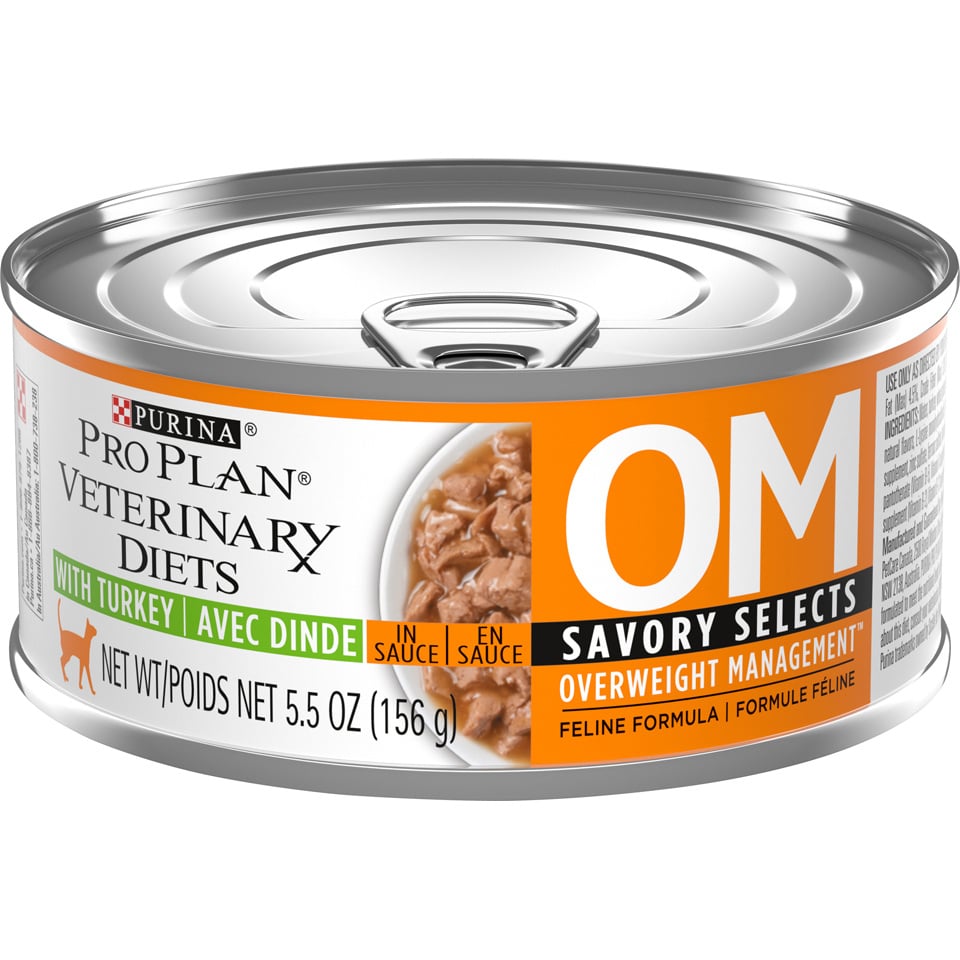 Purina Pro Plan Veterinary Diets OM Overweight Management Savory Selects Canned Cat Food PetFlow