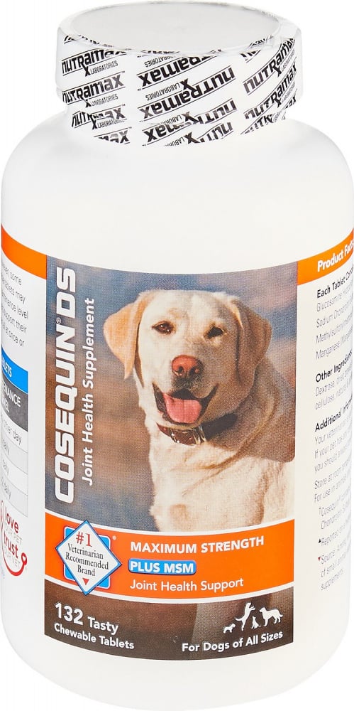 Nutramax Cosequin with MSM Chewable Tablets Joint Health Dog Supplements - 132-ct Image
