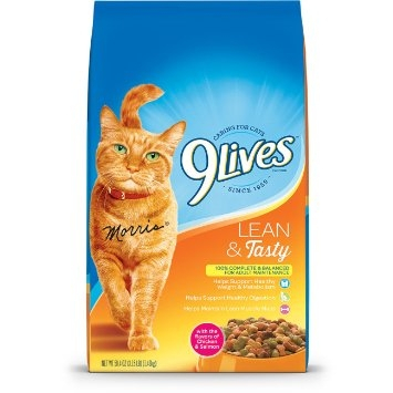 9 Lives Lean & Tasty Dry Cat Food - 12 lb Bag Image