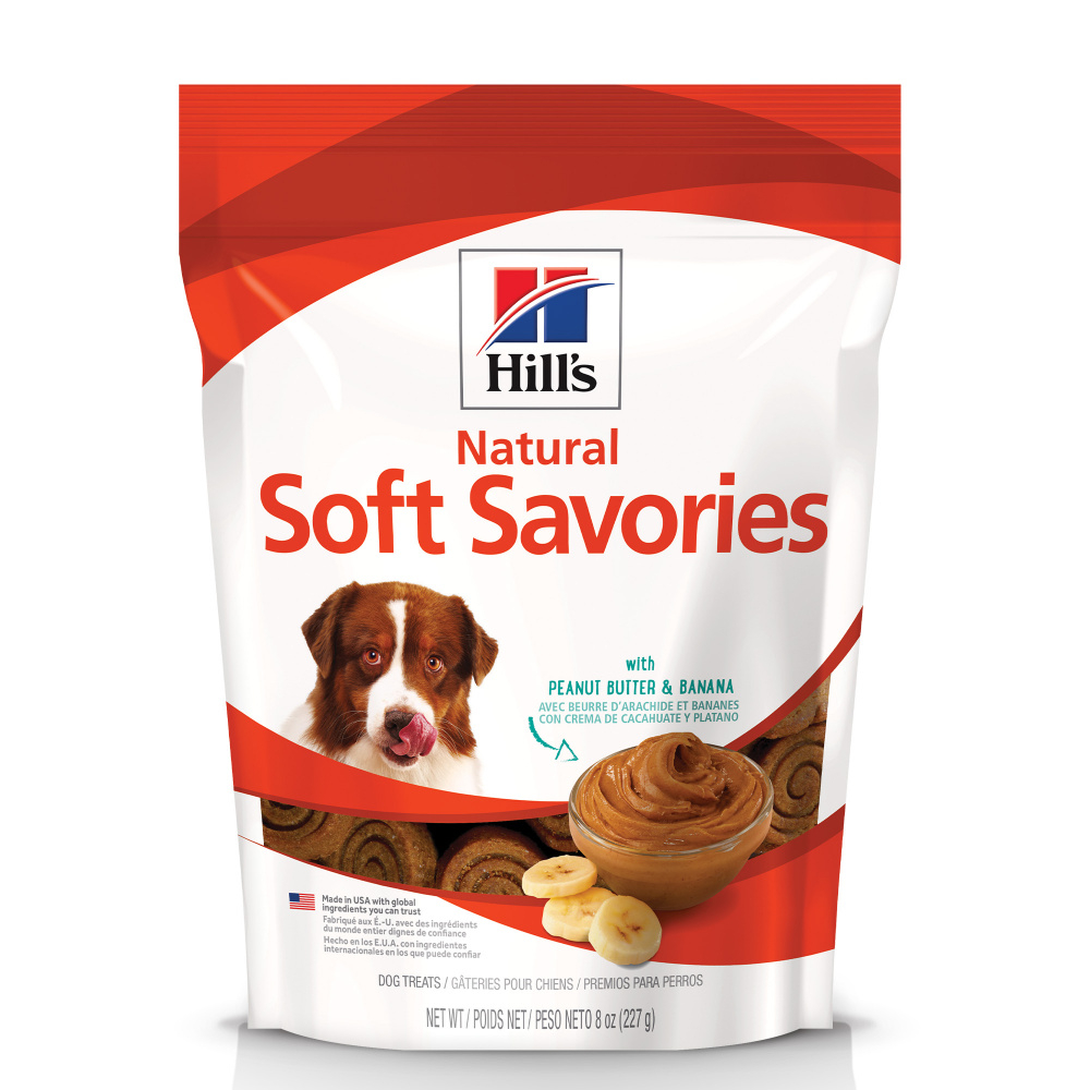 Hill's Science Diet Soft Savories Peanut Butter  Banana Dog Treats - 16 oz (2 x 8 oz) Image