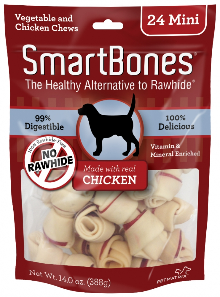 SmartBones Mini Chicken Chew Bones Dog Treats - 24-pack Image
