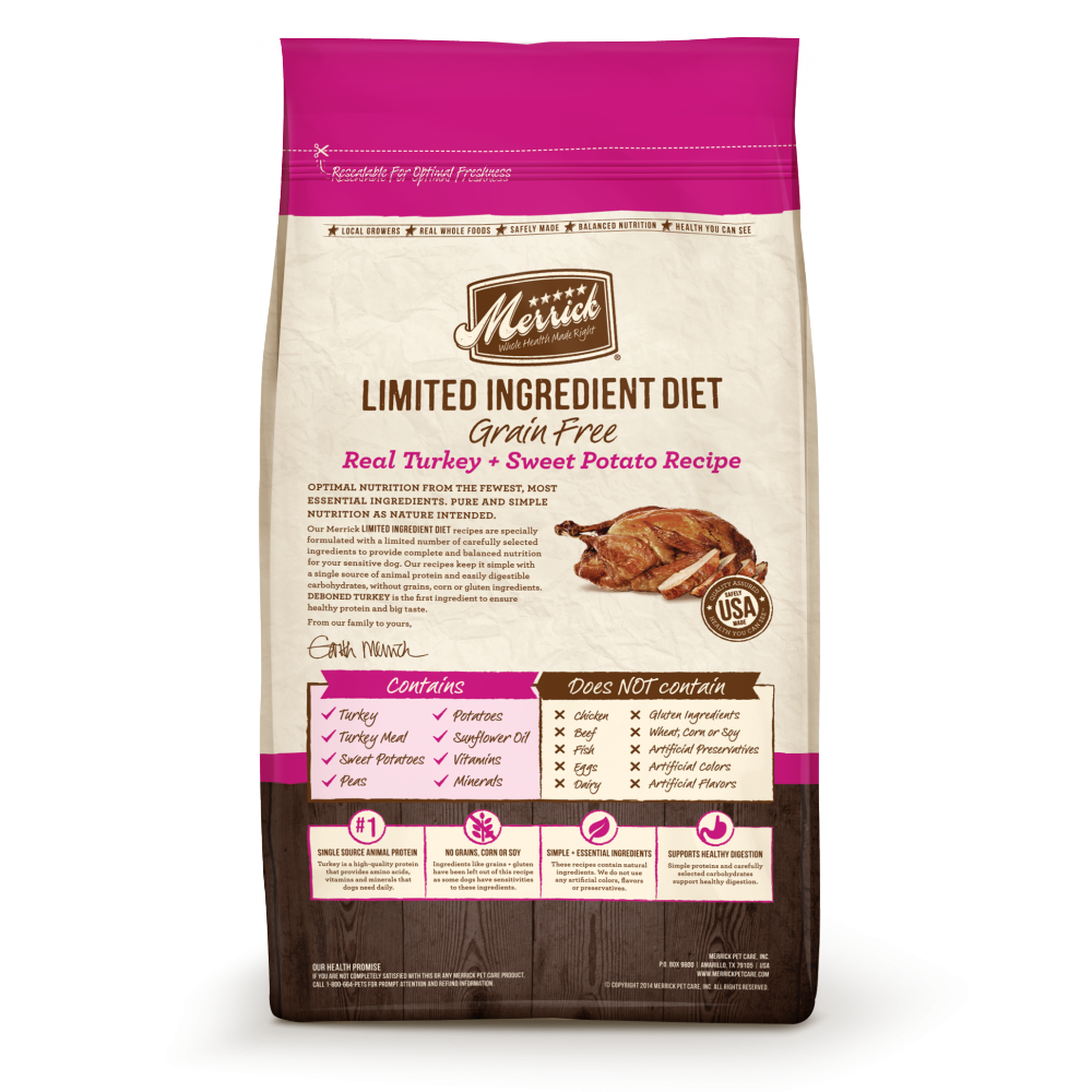 Merrick Limited Ingredient Diet Grain Free Real Turkey & Chickpeas 