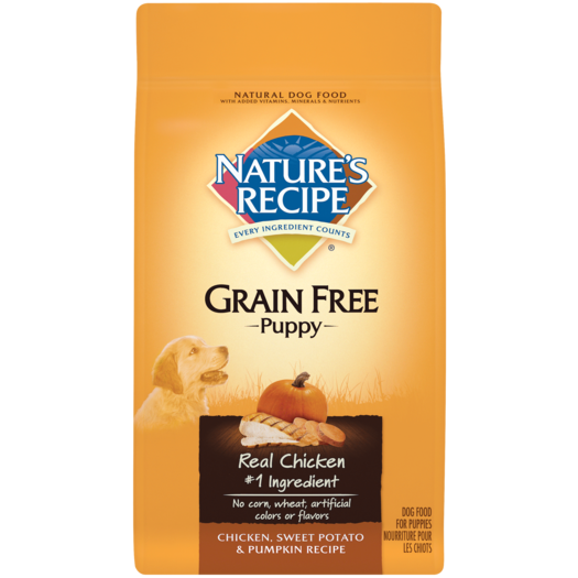 Nature's Recipe Grain Free Chicken, Sweet Potato  Pumpkin Recipe Puppy Dry Dog Food - 12 lb Bag Image