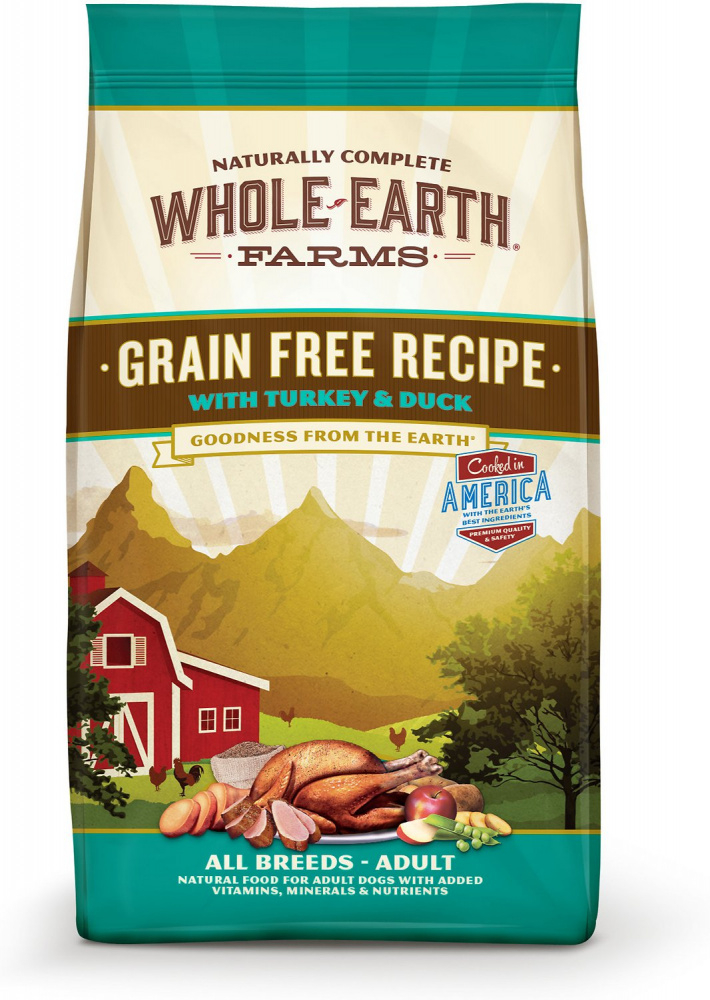 Whole Earth Farms Grain Free Recipe with Turkey & Duck Dry Dog Food - 12 lb Bag Image