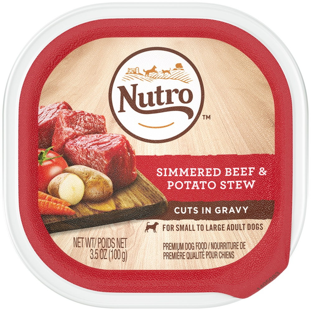 Nutro Grain Free Simmered Beef & Potato Stew Wet Dog Food Trays - 3.5 oz, case of 24 Image