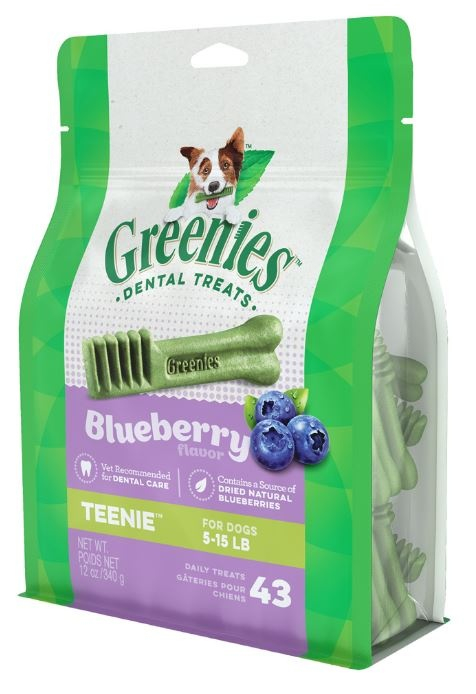 Greenies Teenie Blueberry Dental Dog Chews - 12 oz, 43 count Image