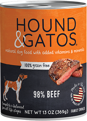 Hound & Gatos Beef Recipe Canned Dog Food - 13 oz, case of 12 Image