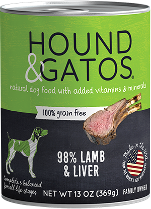 Hound & Gatos Lamb & Lamb Liver Recipe Canned Dog Food - 13 oz, case of 12 Image