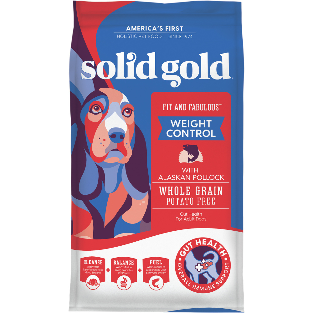 Solid Gold Fit  Fabulous Adult Low Fat  Low Calorie with Fresh Caught Alaskan Pollock Dry Dog Food - 24 lb Bag Image