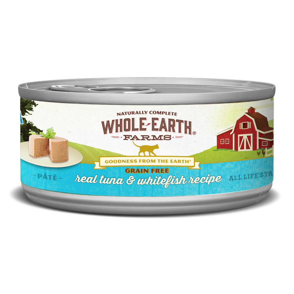Whole Earth Farms Grain Free Real Tuna & Whitefish Recipe Canned Cat Food - 5 oz, case of 24 Image