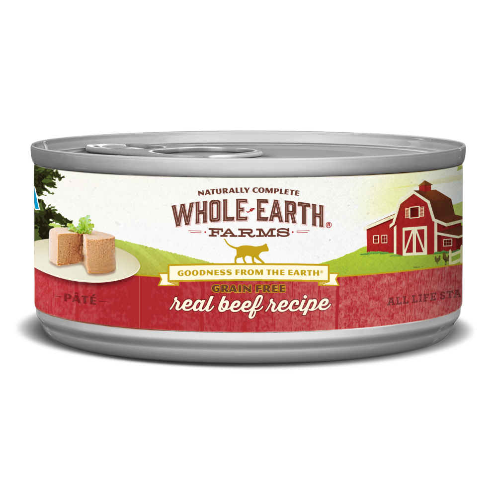 Whole Earth Farms Grain Free Real Beef Canned Cat Food - 2.75 oz, case of 24 Image