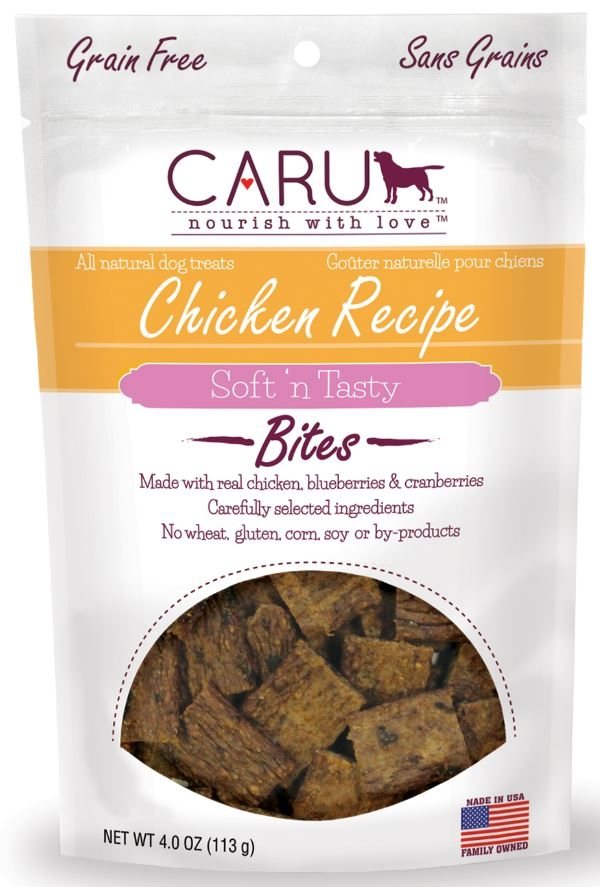 Caru Natural Grain Free Chicken Recipe Bites for Dogs - 4 oz Image