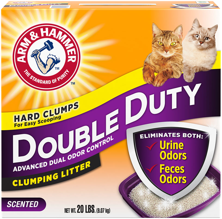 Arm  Hammer Double Duty Advanced Odor Control Clumping Cat Litter - 20 lb Bag Image
