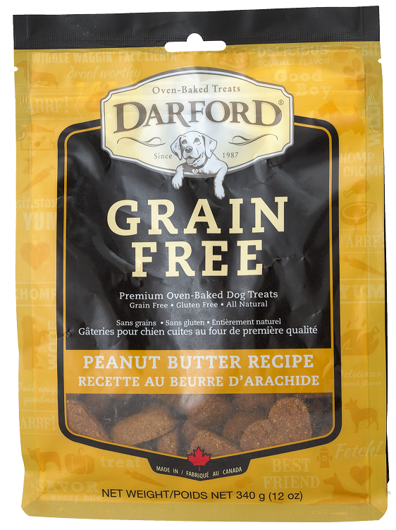 Darford Grain Free Peanut Butter Recipe Oven Baked Dog Treats - 12 oz Image