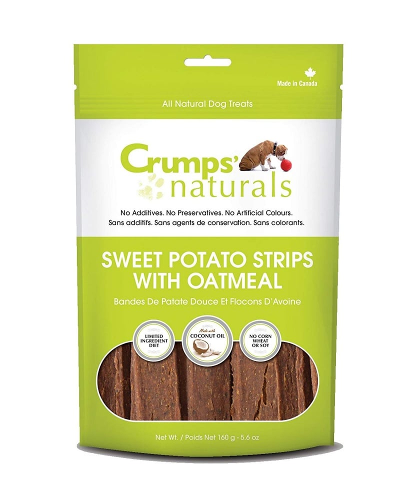 Crumps Naturals Sweet Potato Strips with Oatmeal and Citrus Fibre Dog ...