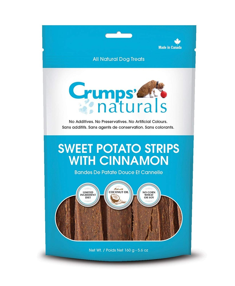 Crumps Naturals Sweet Potato Strips with Cinnamon & Citrus Fibre Dog Treats - 6.3 oz Image