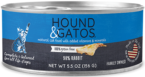 Hound & Gatos American Rabbit Canned Cat Food - 5.5 oz, case of 24 Image