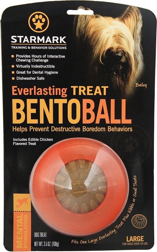 Starmark Everlasting Treat Bento Ball Dog Chew toy - Small: For Dogs under 15 lb Bags Image
