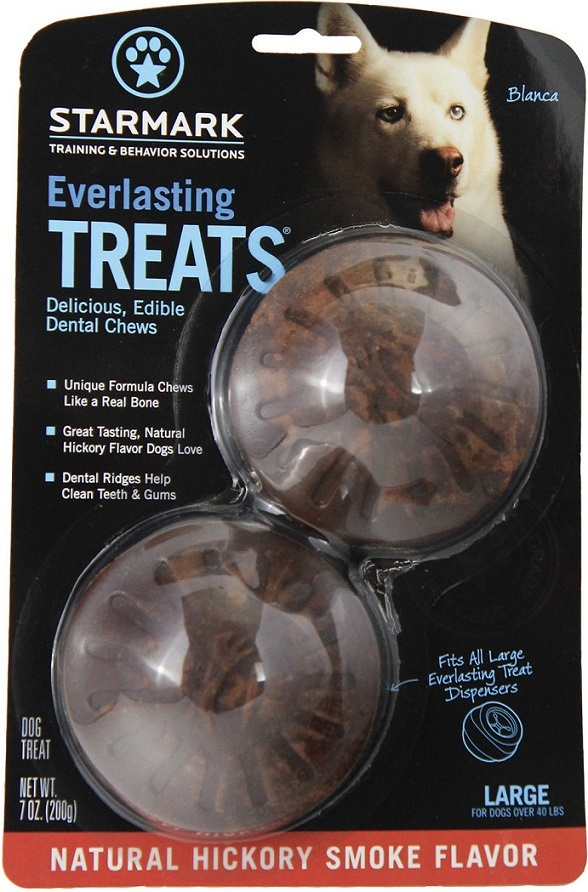 Starmark Everlasting Treats Natural Hickory Smoke Flavor Dog Dental Chews - Medium: For Dogs 15-40 lb Bags Image