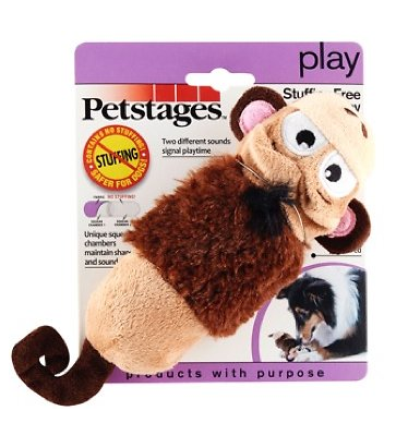 Petstages Mini Stuffing-Free Monkey Dog toy - One Size Image