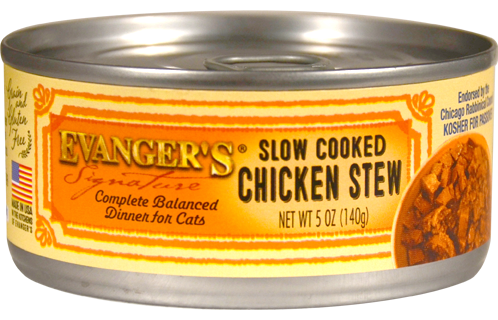 Evanger's Signature Series Grain Free Slow Cooked Chicken Stew Canned Cat Food - 5 oz, case of 24 Image