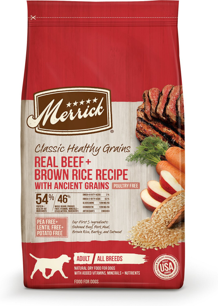 Merrick Classic Beef  Brown Rice Recipe with Ancient Grains Dry Dog Food - 25 lb Bag Image