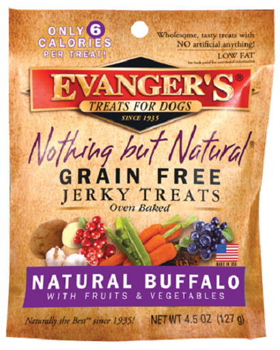 Evanger's Grain Free Buffalo with Fruits & Veggies Dog Treats - 4.5 oz Image