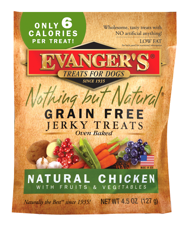 Evanger's Grain Free Organic Chicken with Fruits & Veggies Dog Treats - 4.5 oz Image