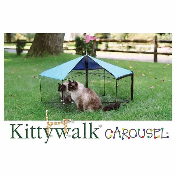 Kittywalk Carousel Outdoor Cat Enclosure - Green 48