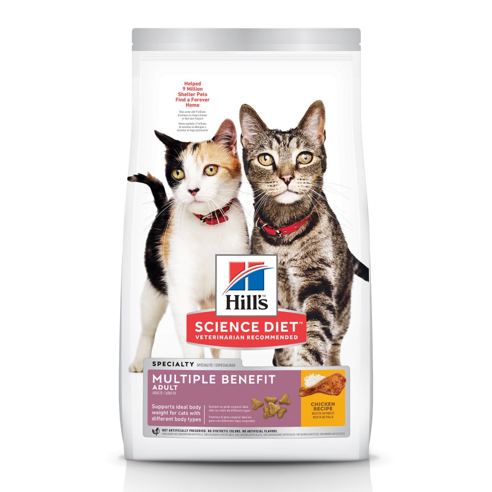 Hill s Science Diet Adult Multiple Benefit Chicken Recipe Dry Cat Food PetFlow