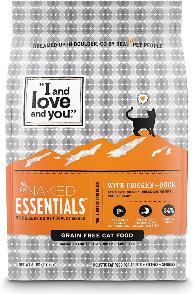 I & Love & You Grain Free Naked Essentials Chicken  Duck Dry Cat Food - 3.4 lb Bag Image