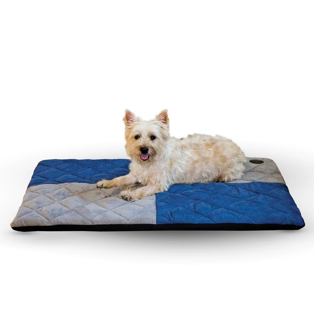 K Pet Products 0.5 Quilted Memory Dream Pad - Medium Blue / Gray 27