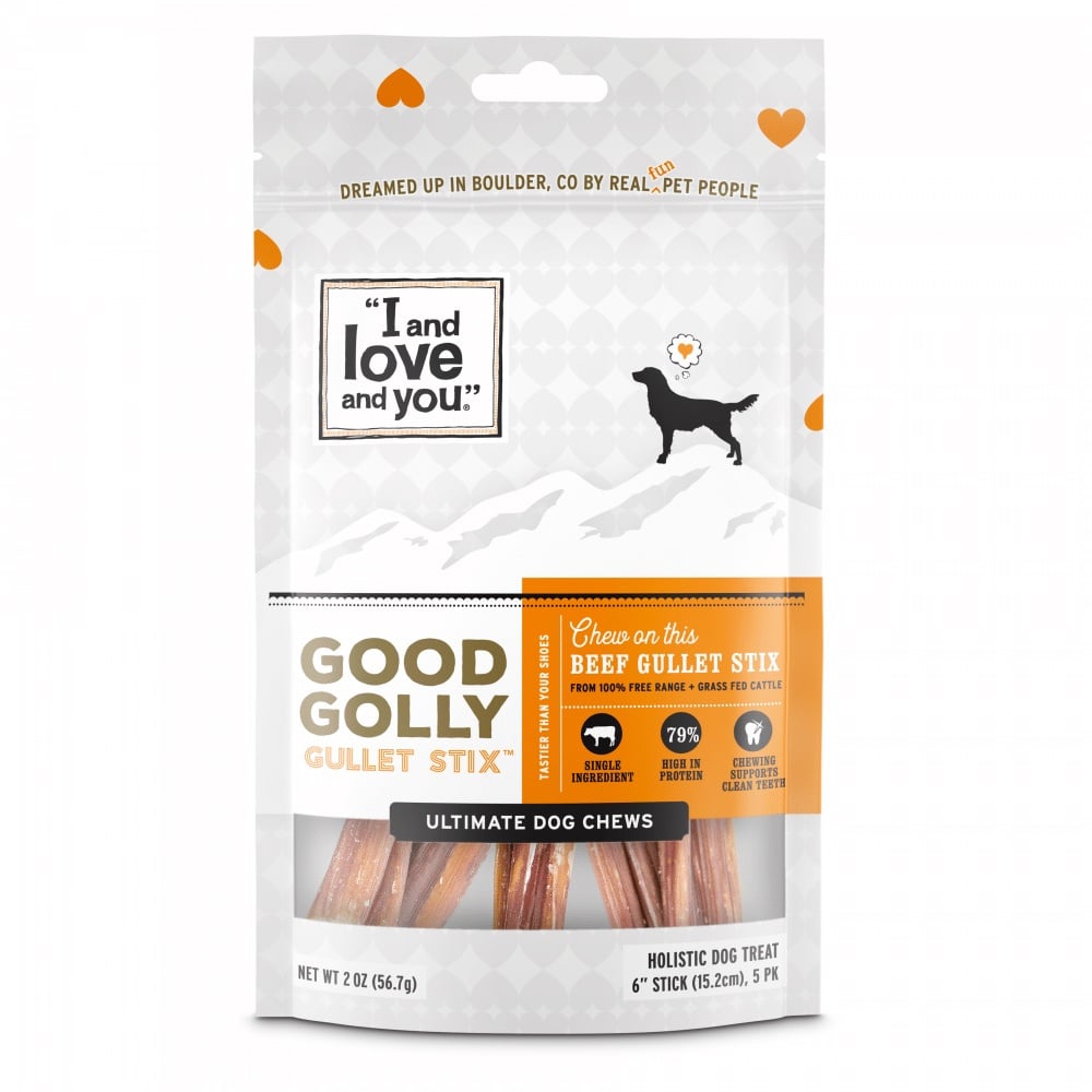 I & Love & You Grain Free Good Golly Gullet Stix Dog Treats - 6 inch, 5-pack Image