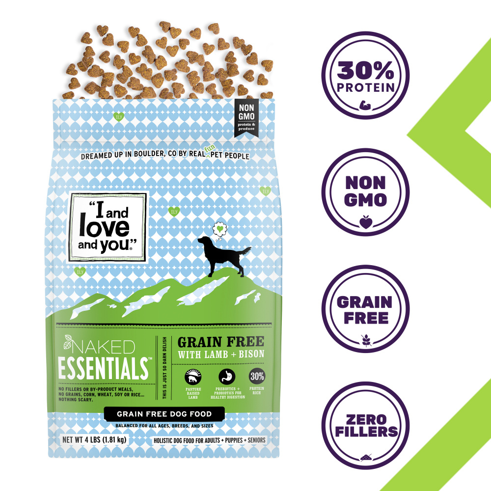 I and Love and You Naked Essentials Grain Free Lamb Bison Dry Dog Food