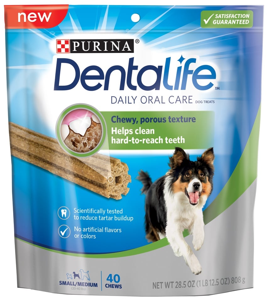 Purina Dentalife Daily Oral Care Adult Small  Medium Breed Chicken Flavor Dog Treats - 40-pack Image