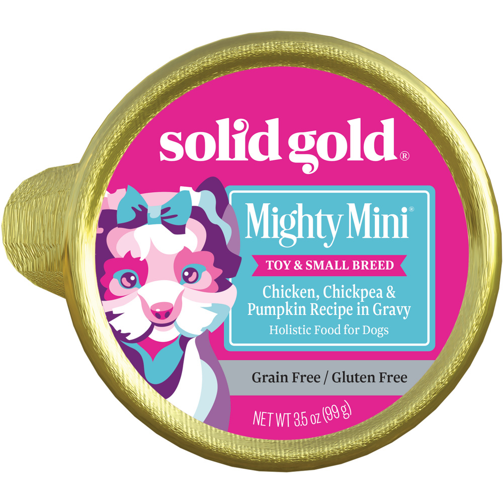 Solid Gold Grain Free Mighty Mini Small Breed with Chicken Dog Food Tray - 3.5 oz, case of 12 Image