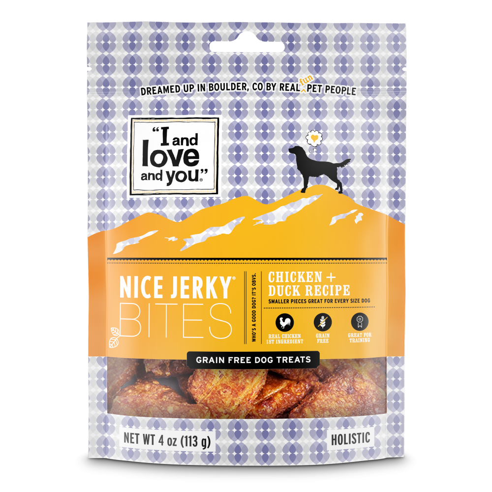 I & Love & You Nice Jerky Grain Free Chicken  Duck Dog Treats - 4 oz Image